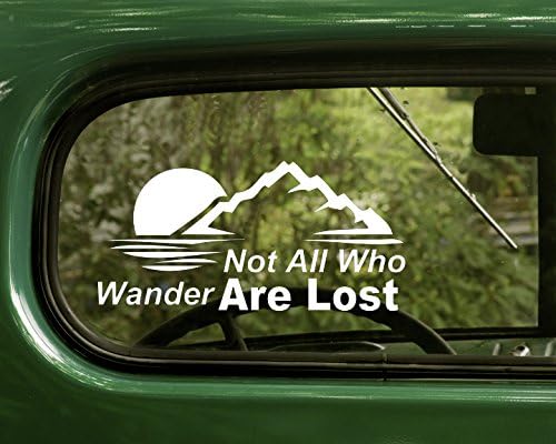 2 Dolaşan Herkes Kayıp Doğa Vahşi Beyaz çıkartma 7.5W x 3.75 H Pencere Araba Kamyon Jeep Dizüstü Tampon Rv