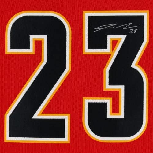 Sean Monahan Calgary Flames İmzalı Kırmızı Adidas Otantik Forma-İmzalı NHL Formaları