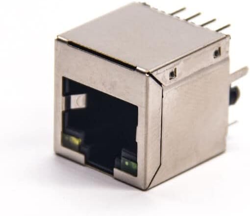 GXMRHWY 30 ADET RJ45 PCB dayanağı Jack 180 Derece DIP Tipi PCB dayanağı Ethernet Ağ LED