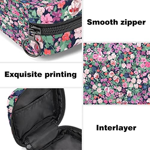 Renkli Çiçek Desenli Sıhhi Peçete saklama çantası Taşınabilir Dönem Seti Çantası Dönem için Ped Torbalar Adet Kupası