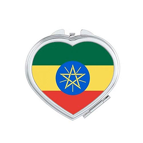 Etiyopya Ulusal bayrak Afrika ülke ayna seyahat büyütme taşınabilir el cep makyaj