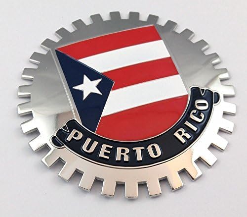 Porto Riko Grille Rozeti araba Kamyon Izgara Dağı Porto Riko Bayrağı