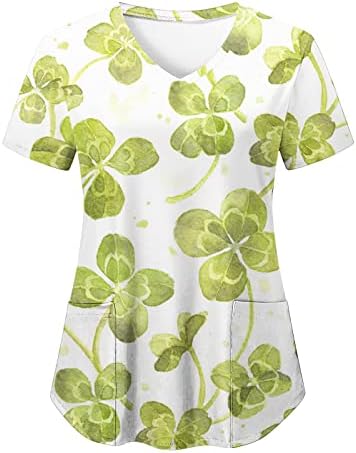 Bayan T Shirt Yaz Sonbahar Kısa Kollu 2023 Elbise V Boyun Grafik Fırçalama Üst Tshirt Bayanlar için Cepler ile MJ