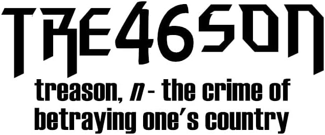 Tre46son-Treason-Kişinin Ülkesine İhanet Suçu Özel Tasarımı Kontrol Ederek Çıkartma-Birden Fazla Renk ve Boyut