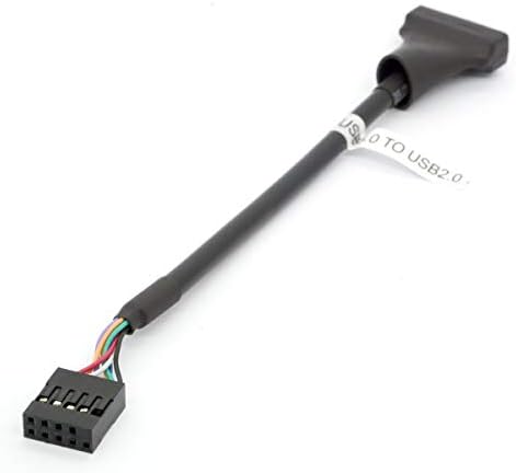 USB 3.0 19 Pin Erkek USB 2.0 9 Pin Dişi Anakart Kablosu Adaptörü ale / Dişi Konut Dönüştürücü (19Pin Erkek 9Pin Dişi)