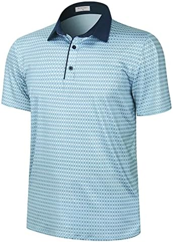 Derminpro erkek polo gömlekler Kısa Kollu Nem Esneklik Golf Polo Atletik Yakalı Gömlek