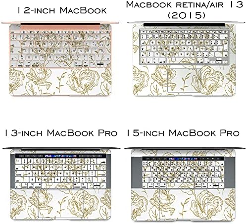 Cavka Vinil Çıkartma Cilt MacBook Pro 16 için Uyumlu M1 Pro 14 2021 Hava 13 M2 2022 Retina 2015 Mac 11 Mac 12 Çiçek