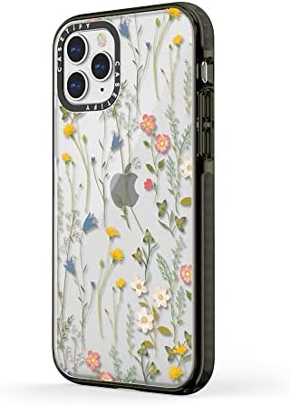 iPhone 12 Pro Max için Casetify Impact Case-Rüya Gibi Çiçek Desenli - Şeffaf Siyah