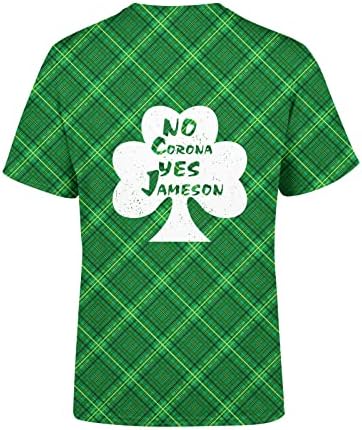 WOCACHİ Aziz patrick Günü erkek T-Shirt Toprak Kısa Kollu Yeşil Grafik Tee Üstleri Cüceler Spor Kas Fit Tshirt