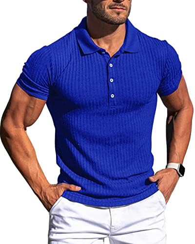 Kas polo gömlekler Erkekler için Slim Fit Kısa Kollu golf gömlekleri Erkekler Kuru Fit Gömlek Casual Şık Giysiler