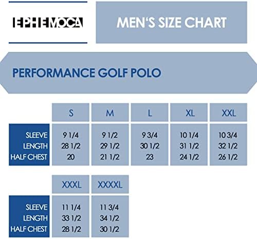 Ephemoca golf gömlekleri Erkekler için Kuru Fit Performans Kısa Kollu Baskı Nem Esneklik POLO GÖMLEK