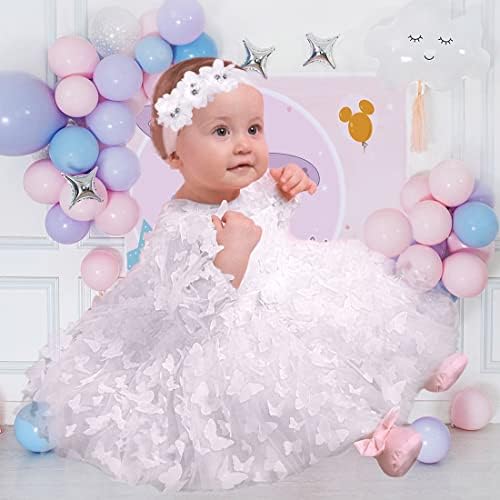 KLFFLGID Bebek Kız Sequins İlmek Kelebek Elbise Bebek Yürüyor Tutu Çiçek Kız Düğün doğum günü partisi elbiseleri