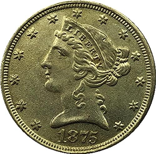 1875 Amerikan Özgürlük Kartal Sikke Altın Kaplama Cryptocurrency Favori Sikke Çoğaltma hatıra parası Tahsil Sikke