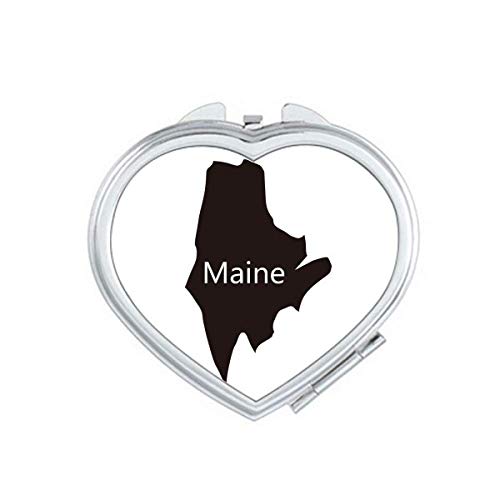 Maine Amerika ABD Haritası anahat ayna seyahat büyütme taşınabilir el cep makyaj