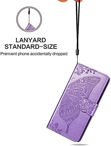 LEMAXELERS OnePlus Nord N100 kılıf Bling elmas kelebek kabartmalı cüzdan Çevir PU deri manyetik kart yuvaları ile