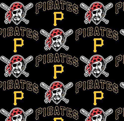 Pittsburgh Pirates MLB Beyzbol Siyah 58 Geniş %100 Pamuklu Kumaş Yard tarafından