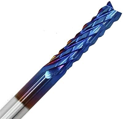 XMEIFEI parçaları matkap ucu seti 10 adet 3.175 Shank Mavi Kaplamalı karbür parmak freze çakısı CNC Freze Uçları Gravür