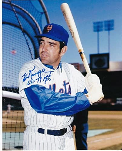 ED KRANEPOOL NEW YORK METS 1962-79 EYLEM İMZALI 8x10 İmzalı MLB Fotoğrafları